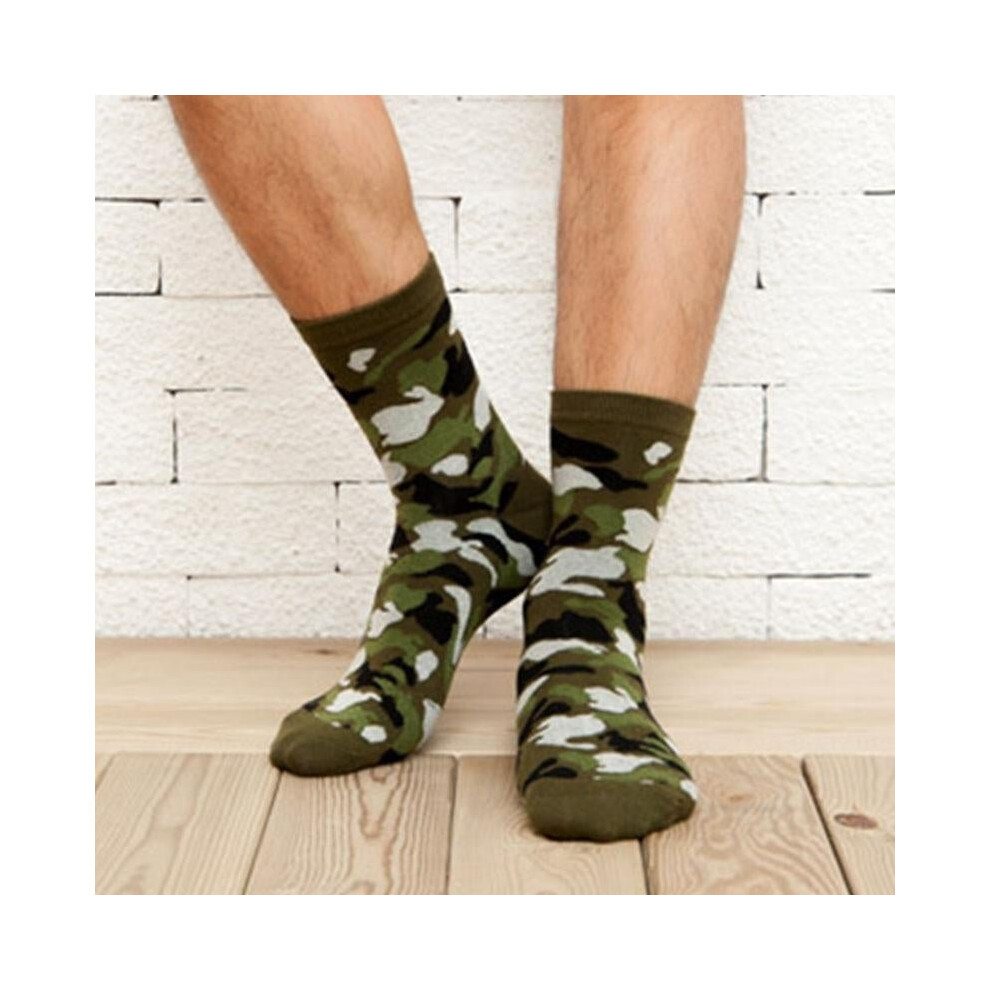 [COCOTEKK]5 Colors Korean New Men Military Socks Graffiti Green Mens Cotton Socks Jungle Style Winter Classic Camouflage Socks-image-OPC-P52PKZW-NEW
