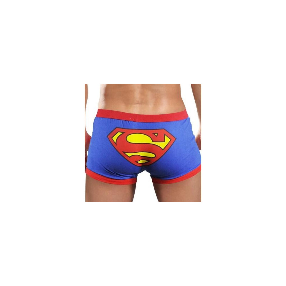 Men's Superman Underwear Low-rise Cotton Boxers For Man
