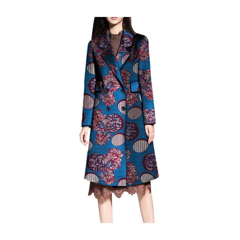 Elegant women fashion long outwear african print dashiki clothes custom exquisite tailoring design coat africa clothing