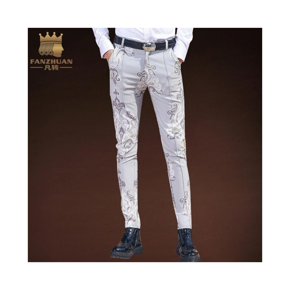 Spring Men\'S Printed Casual Pants Trend Personality Hawaiian Color Trousers Men Straight Leg Pants-image-OPC-P52PQF6-NEW