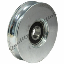 Roue ronde à rainures de 100 mm avec 1 roulement à billes