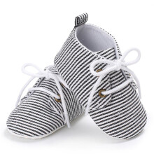 Handsome Baby Boys Girls Spring Sneakers Shoes Infant Toddler Anti Slip Crib Bebe Soft Soled Autumn Striped Lace Up Shoe