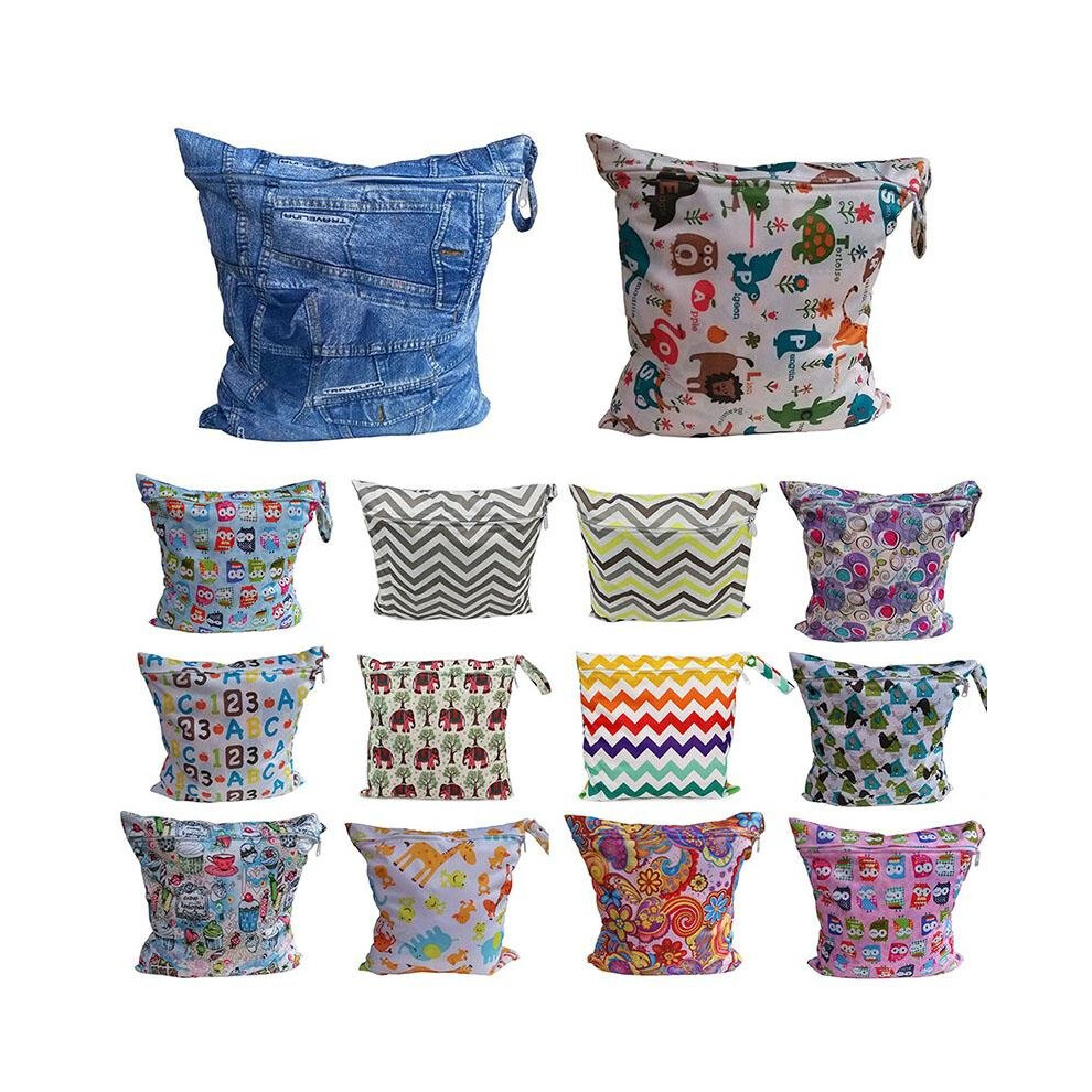 Reusable Diapers Bag Zipper Storage Bags Waterproof Collecting Baby Cloth Diapers Wet Dry Bag fralda nappe papier