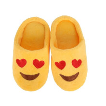 Hot Winter Children Girls Boys Expression Package Cotton Slippers love Smiling Face Section Flip Flop