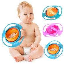 Universal Gyro Bowl 360 Rotate Spill-Proof Baby Feeding Dish Cute Baby Gyro Bowl Children\'s Baby Tableware baby gyro bowl