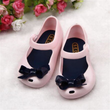 2017baby shoes Cute Girls Baby kids shoes Detailed Jelly Bowknot fish mouth boots girls shoes Fantasy