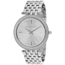 Michael Kors MK3190 Darci Silber Zifferblatt Pave Lünette Damenuhr