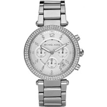 Michael Kors Women's MK5353 Parker Watch With Chronograph Silver Dial