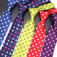 11 Color Luxury Mens Tie 8CM Polka Dot 100% Silk Necktie Jacquard Woven Neck Ties Neckwear For Men Formal Business Wedding Party
