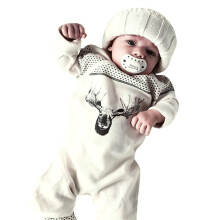 Baby rompers New Infant Baby Girl Boy Deer Romper Jumpsuit Playsuit Outfits Christmas Pajamas drop shipping