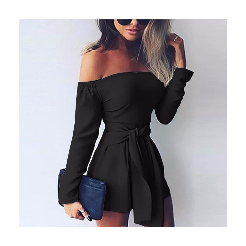 Overalls For Women Sexy Off Shoulder Mini Playsuit Party Evening Shorts Jumpsuit Bandage Bodysuit Monos Cortos De Mujer jd4-image-OPC-P52Q2JX-NEW