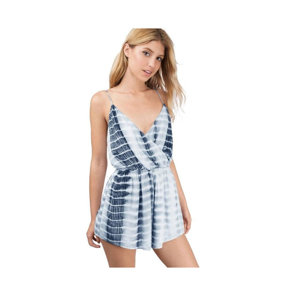 HDY Bodysuit Women Gradient Blue Sexy Bodysuits Women Sexy V neck Backless Women\'s Jumpsuit 2017 Elegant Bohemian Playsuits-image-OPC-P52Q5HW-NEW