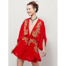 beautiful Superb Women jumpsuits Vintage Bohemian style pineapple embroidered loose women playsuits female casual jumpsuits