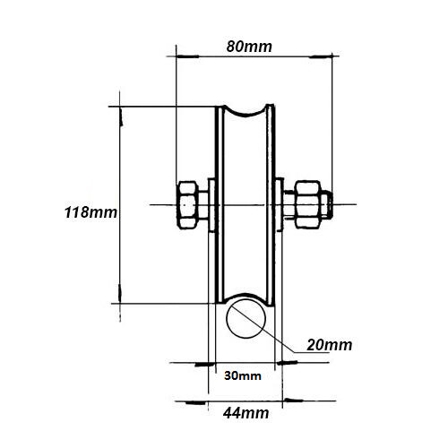 120mm Rundrillenrad mit 2 Kugellagern 1