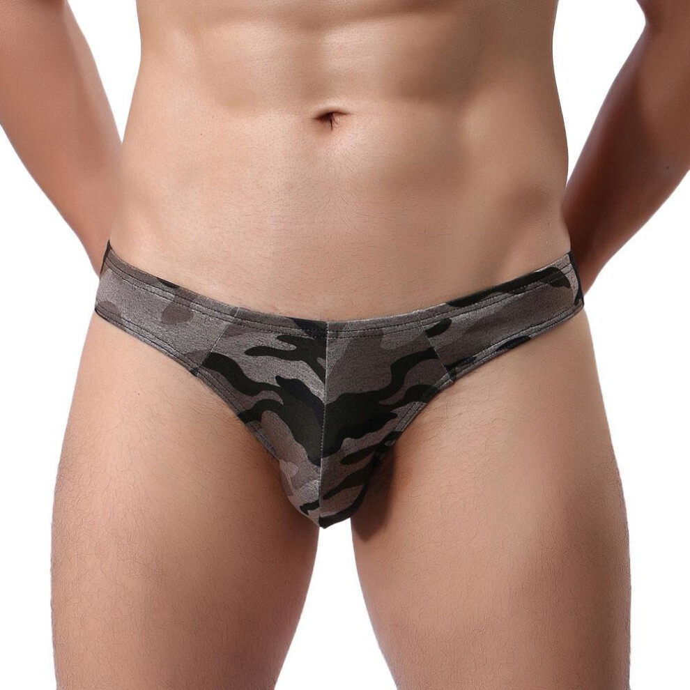 Black Sexy Mens Camouflage Breathe Underwear Briefs Bulge Pouch Shorts Underpants