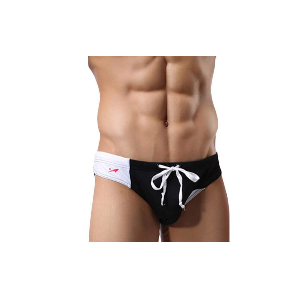 Men\'s Sexy Bikini Thong Underwear Triangle Pouch Boxers Brief BK L