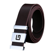 feitong Unisex Automatic Buckle Leather Belt - Luxury Designer Solid Color Belt, MPN-R3RK