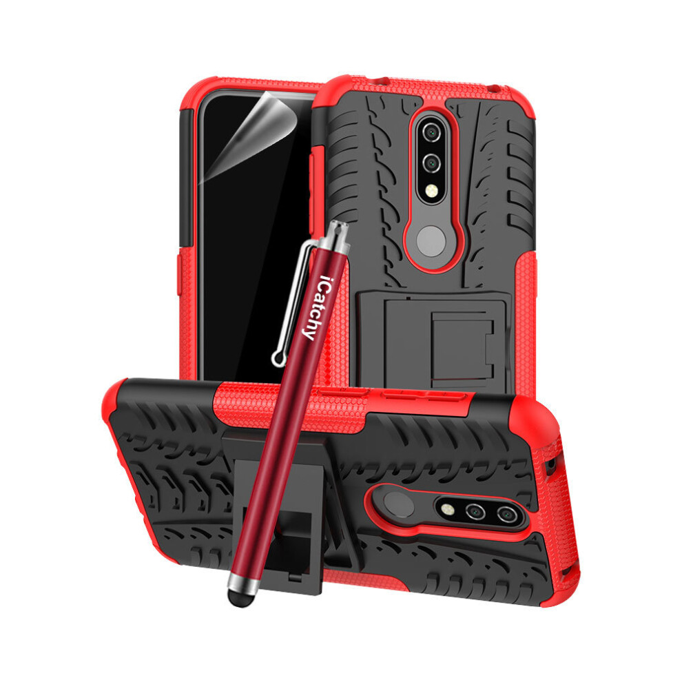 (Red) For Nokia 4.2 Shockproof Case Cover