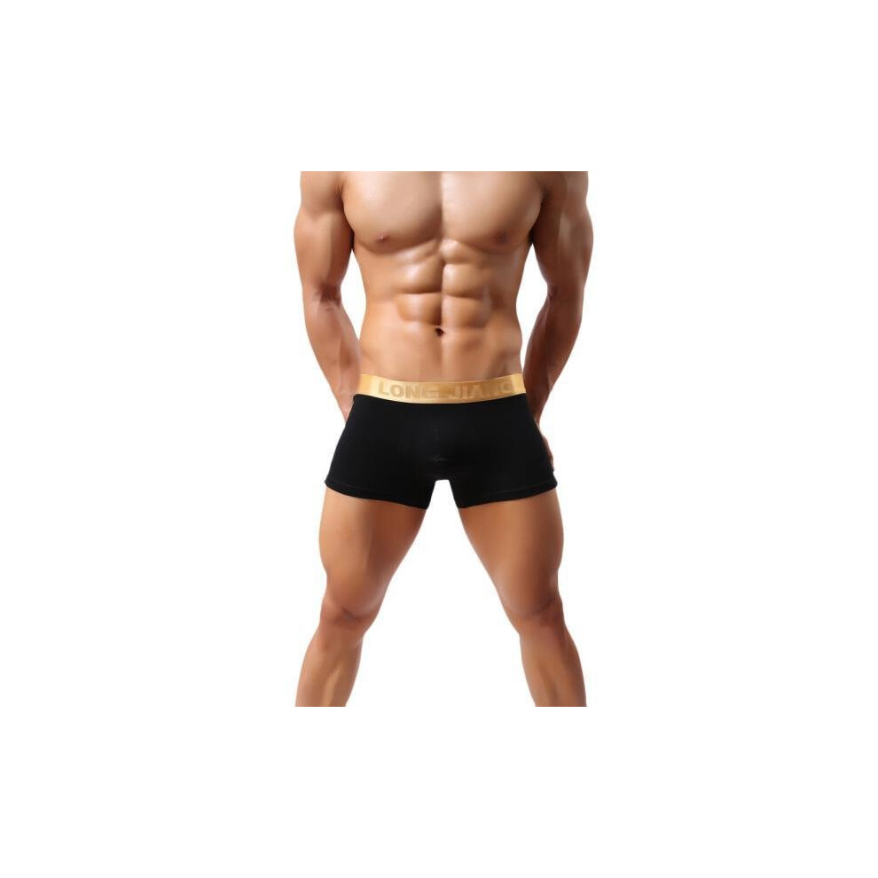 Black Men Sexy Underwear Boxer Briefs Short U Convex Bulge Pouch Underpant Bk L