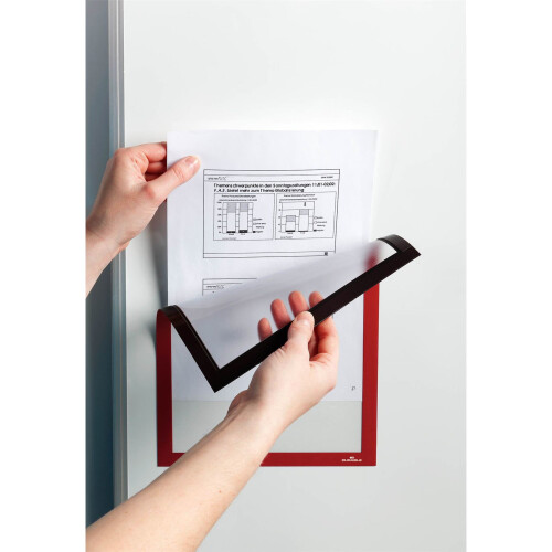 Magnetische A4-Folien - DURABLE - 486903 - 5er-Pack - Rot - Antireflex 1