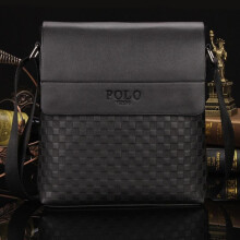 Luxus Aktentasche Plaid POLO Leder Messenger Umhängetasche für Männer, Business Crossbody-Tasche