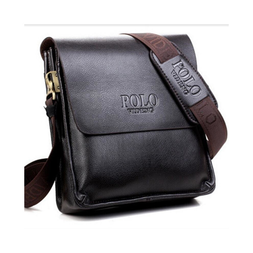 POLO Men Shoulder Bags Famous Brand Casual Business PU Leather Mens Messenger Bag Vintage Men\'s Crossbody Bag bolsa male handbag