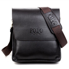 Men's PU Leather Messenger Bag - Crossbody Satchel, Vintage Style, Zipper Closure, Waterproof, MPN-RJFW