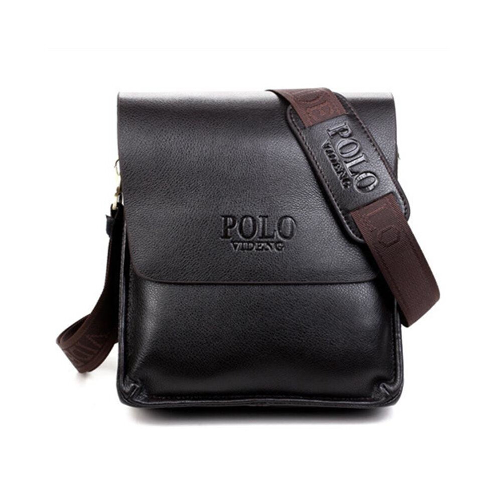 Men's PU Leather Messenger Bag - Crossbody Satchel, Vintage Style, Zipper Closure, Waterproof, MPN-RJFW