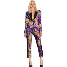 Erotogenic african print women blazer with cropped trousers sets ladies suit jacket+pant set ladies dashiki clothes