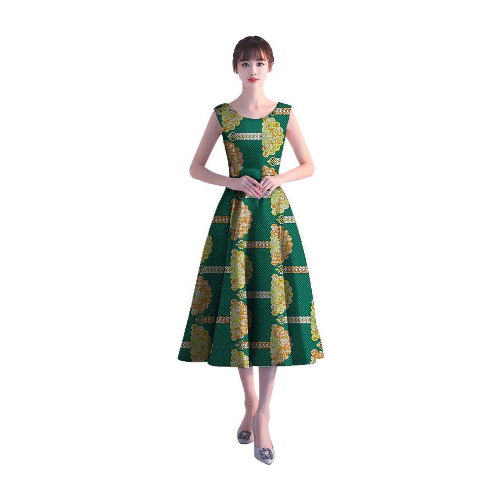 Elegant african dress fashion design women sleeveless dashiki clothes ladies limited edition party/wedding africa clothing