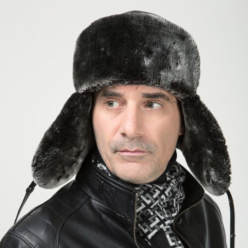 2017 Men Thick PU Leather Bomber Hats Winter Earflap Russian Hats Ushanka Trapper Windproof Casual Warm Dad Cap