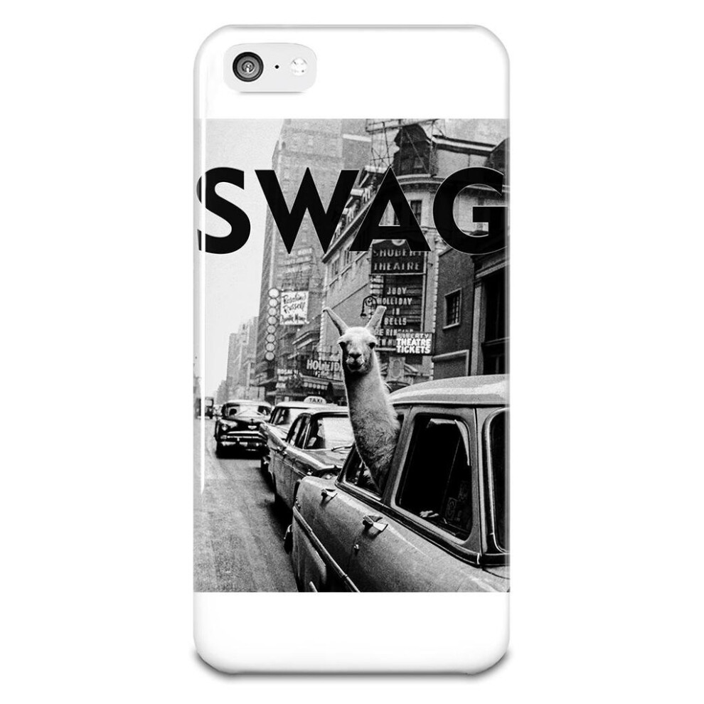 Swag Llama In New York City Cab Iphone 5-5S Plastic Case Black 8488141193607