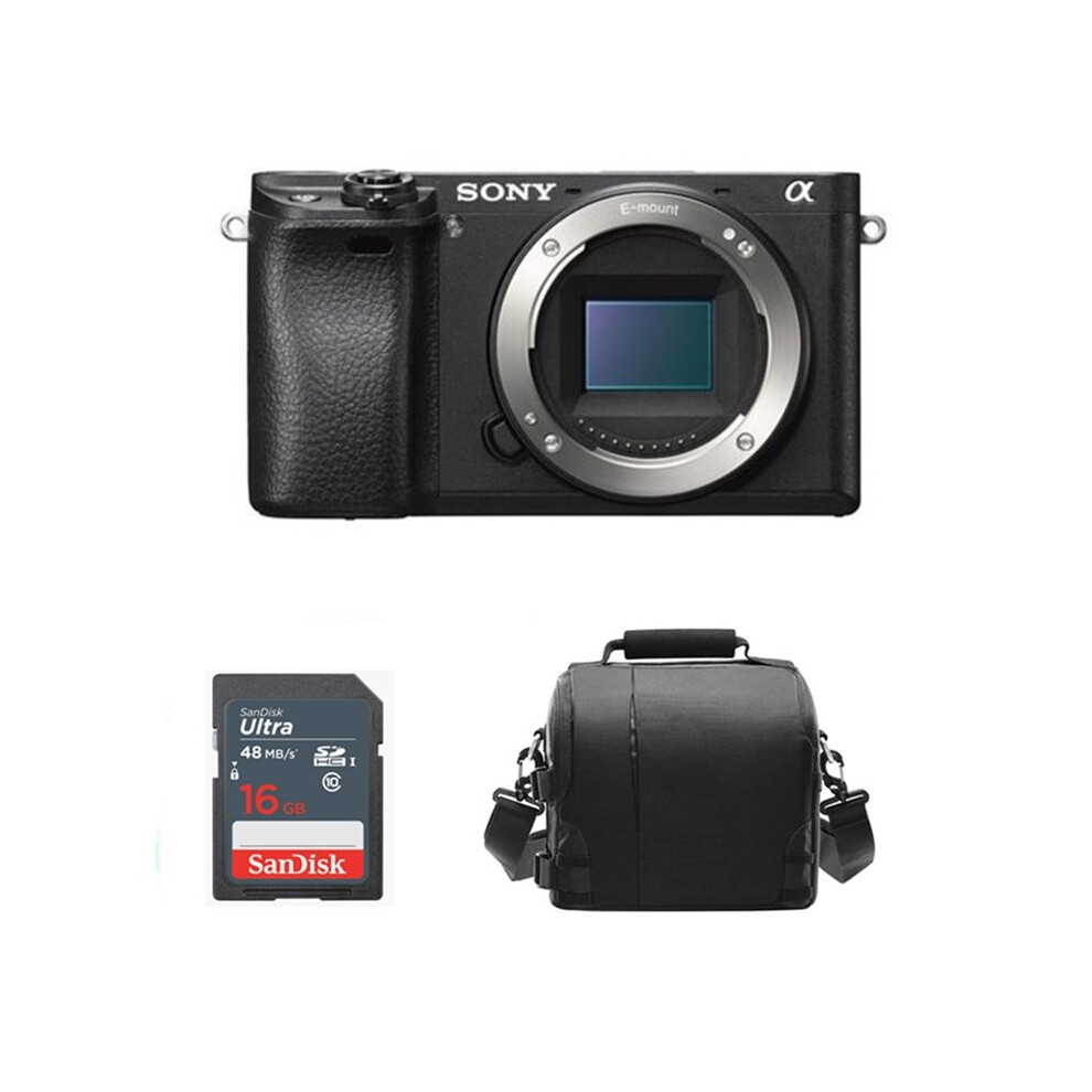 SONY A6400 Body Black + Camera Bag + 16GB SD card