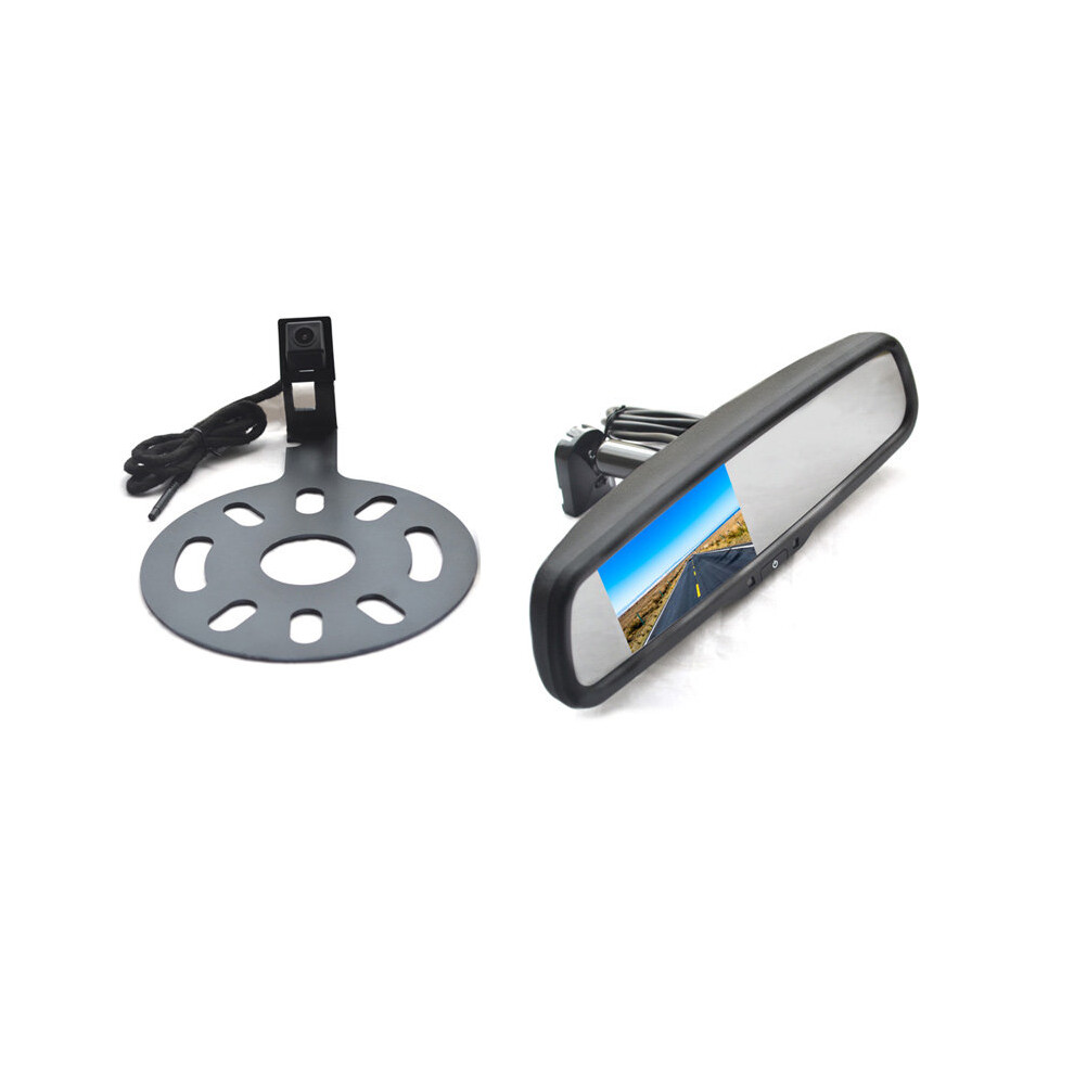 Vardsafe Reverse Backup Camera + Replacement Rear View Mirror Monitor For Jeep Wrangler (2007-2018) 8414745561948
