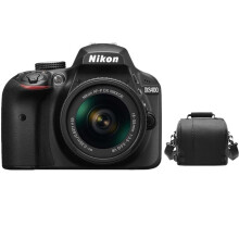 NIKON D3400 Black KIT AF-P 18-55mm F3.5-5.6G VR + Bag