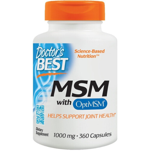 Doctor's Best, MSM con OptiMSM, 1,000 mg, 360 Cápsulas