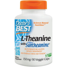 Doctor's Best, L-Theanine, 150 mg, 90 Veggie kapsler