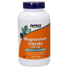 NOW Foods, Magnézium Citrát, 250 Tablettát (200 mg per Tablettát)