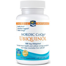 Nordic Naturals Nordic CoQ10 Ubiquinol - 60 Mini Soft Gels - 100 mg Coenzyme Q10 (CoQ10) Ubiquinol - Heart & Brain Health Cellular Energy Produc