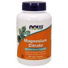 NOW Foods, Magnézium-citrát, 120 Veg Kapszula (133 mg per Kapszula)