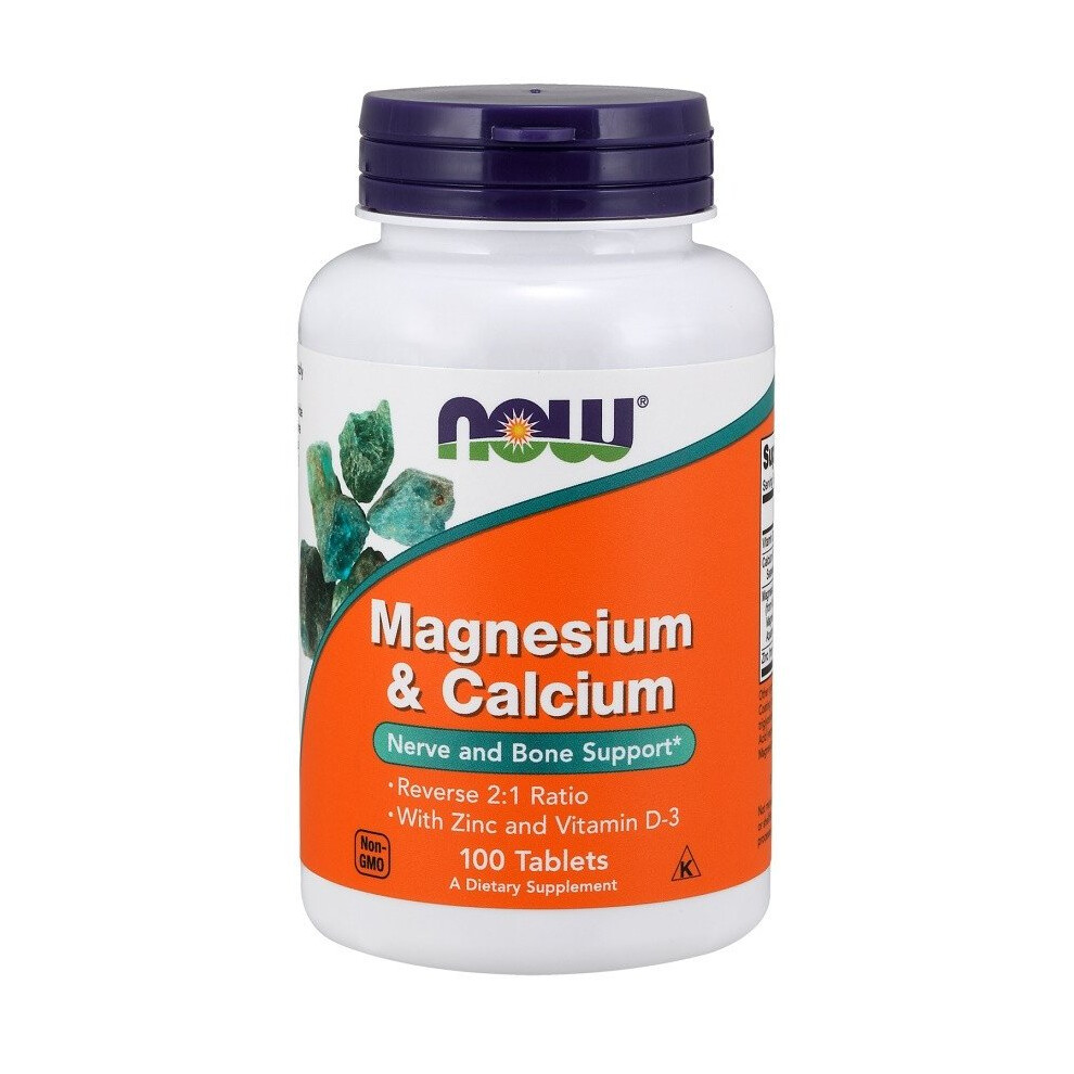 NOW Foods  Magnesium & Calcium with Zinc and Vitamin D3, 100 tablets