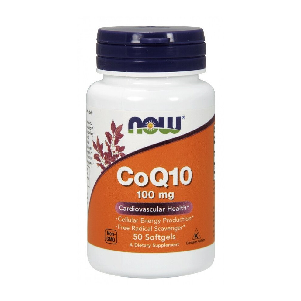 Now Foods Coq10 With Vitamin E, 100Mg, 50 Softgels