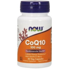 NOW Foods, CoQ10, 100 mg, 30 Veg Capsules
