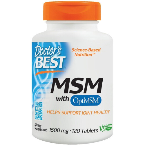 Doctor's Best MSM com OptiMSM, 120 comprimidos (1500mg)