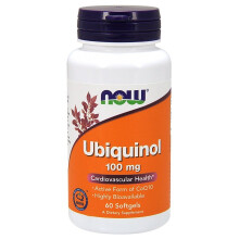 NOW Foods, Ubiquinol, 100 mg, 60 měkkých kapslí