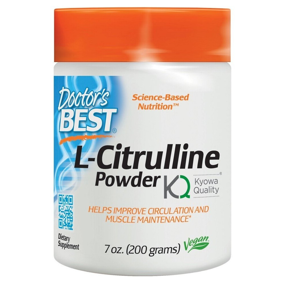 Doctor's Best L-Citrulline Powder - 200G For Enhanced Nitric Oxide, Blood Flow & Muscle Support
