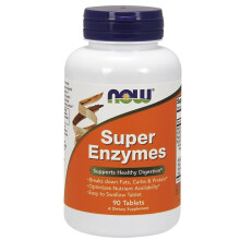 NOW Foods Super Enzymes, 90 Tabs — Comprehensive Digestive Enzyme Formula for Digestive Support