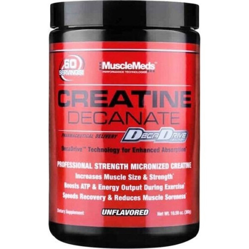 MuscleMeds, Creatina Decanate, Sem Sabor, 10,58 oz (300 g)