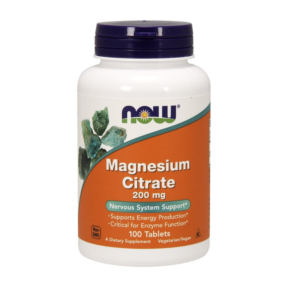 Now Foods Magnesium Citrate, 200Mg - 100 Tablets