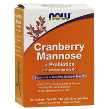 NOW Foods Cranberry Mannose + Probiotics - 24 packets